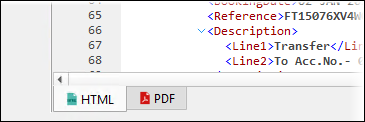 Two sheets (HTML and PDF) at the bottom-left corner of the Form Editor window.